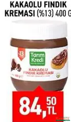 TARIM KREDİ KAKAOLU FINDIK KREMASI 400 G fiyat ve kampanya bilgisi